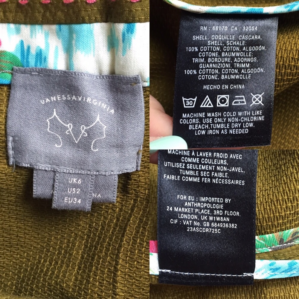 Vanessa Virginia Anthro Textured Mini Skirt Size 2 - Picture 3 of 4